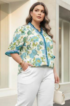 Alisson Short Sleeve Floral Blouse