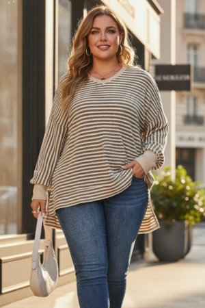 Lilianna Sleeve High Low PLUS Top