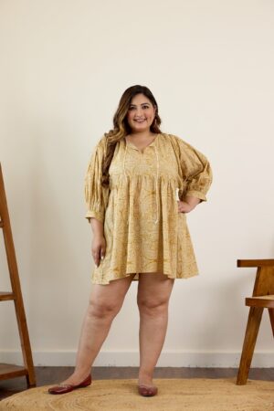 Regular Sunset Paisley Print Short Dress